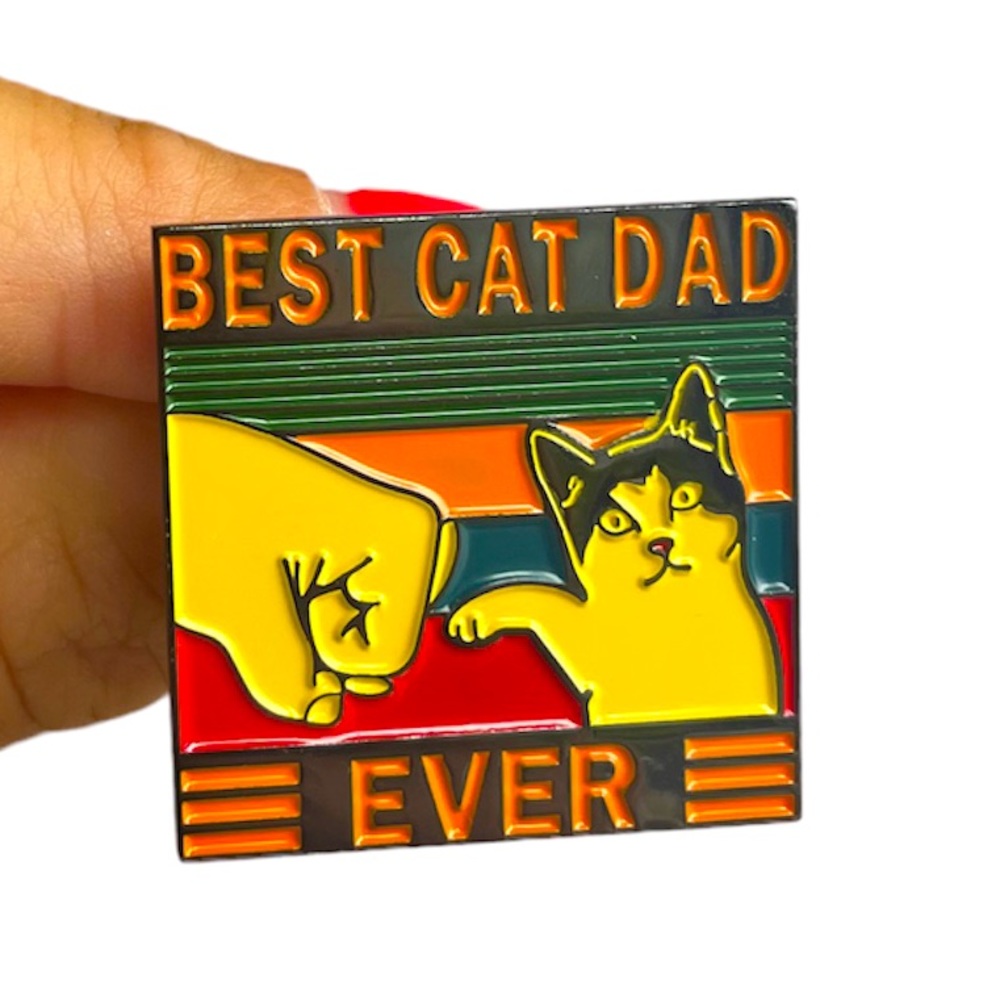 Best Cat Dad Ever Enamel Pin